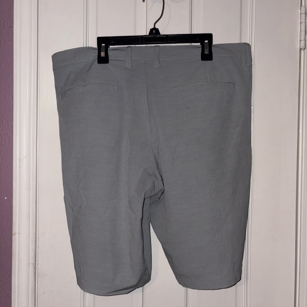 George Men's Light Gray Flat Front Shorts - Picture 2 of 9